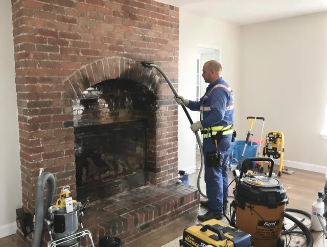 Dana Point Chimney Sweep expert performing detailed chimney sweep in Dana Point, CA