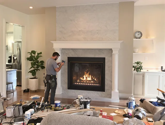 Newly installed fireplace by Dana Point Chimney Sweep in Dana Point, CA